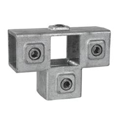 Buiskoppeling T-Stuk met zij-uitgang - vierkant - 40 mm